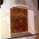 All repairs and infill on this window are complete. The darker patches are areas where the plaster is still wet and setting up.